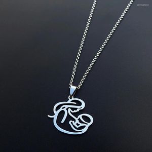 Ожерелья с подвесками для мамы и ребенка, ожерелье из нержавеющей стали для детей, классический ювелирный подарок на день матери
