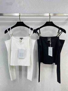 Women's Sweaters Designer Spring Summer Milan Runway Off-shoulder Long Sleeve High End Jacquard Pullover Clothing T76L