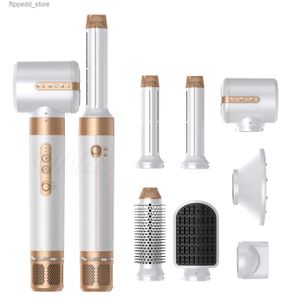 Curling Irons Hair Dryer Brushless 7 In 1 Hot Air Brush Negative Ion Blow Dryer High Speed Hair Dryers Air Styling Curling Iron Hair Curler Q231128