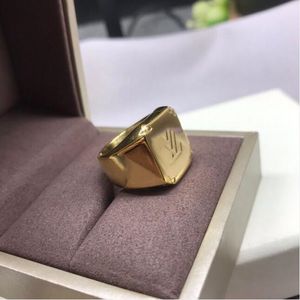 Luxury punk jewellery square Mens ring Fashion Old flowers 18K white gold Wedding ring designer Jewelry Rings Boyfriend Christmas gift