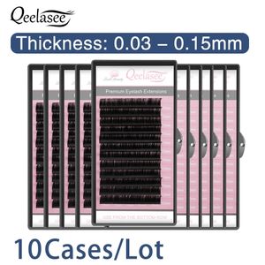 False Eyelashes 10 Cases False Mink 0.03-0.15 Eyelash Extension De Cils Kit Artificial Fake 3D Volume Lashes Professional Lashbeauty Supplies 231128