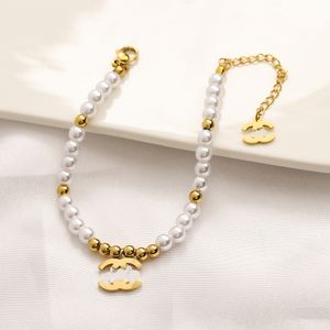 Pearl Womens Bracelet Luxury Love Chain Bracelet Designer 18K Gold Plated Jewelry Wedding Party Accessories 2023 New Gift Bracelet Wholesale