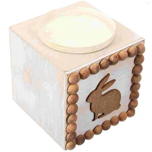 Ljusstakare ljusstake prydnad hemhållare står för bord te ljus mittstycke trä dekor romantisk trä