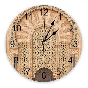 壁時計イエローゲートモロッコ時計モダンデザインリビングルーム装飾キッチンサイレントホーム装飾
