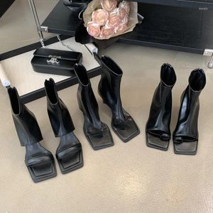 s black thong sandals sexy tacchi alti tacchi aperti a punta estate stivali alla caviglia a tacco basso designer quadrato scarpe sandali de mujer 507 268 sandalo stivale sandali