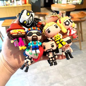 Cartoon Wrestling Toy Keychain Personliga kreativa väsktillbehör bilnyckelhängare nyckelring