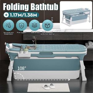 Bathtubs Folding Bathtub for Adult Portable Bath Tub Children Swimming Pool Large Plastic Bath Bucket Insulation Bathing BathTub With Lid