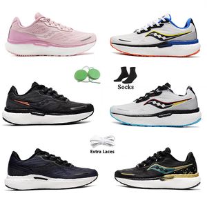 2023 New Saucony Triumph 19 Running Shoe Tokyo Amulet pink white Lightweight Shock Absorbing Breathable Casual Sports Shoe size 36-45