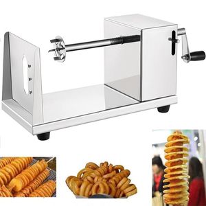 Processors 304 Stainless Steel Manual Tornado Potato Cutter Machine Kitchen Carrot Cucumber Fruit Spiral Cutting Cooking Tools Accessories