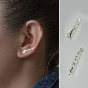 Stud New Fashion Women Ear Sweep Wrap Silver color/Gold Color Lady Ear Climber Leafs Ear Cuffs Earrings For Women Jewelry YQ231128