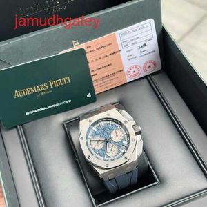 AP Swiss Luxury Watch Royal Oak Offshore Series 26420TI Titanium Blue Plate Automatic Mechanical Men's Watch 43mm Nixo