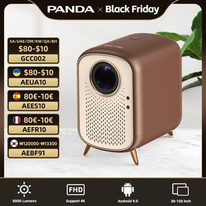 Projectors Panda Stella A Android Portable Smart Real 1080p Full HD Mini Movie Large Ekran 8000 LUMENS WIFI Bluetooth 231128