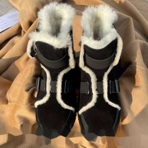 Ladies Snow Boots Real Sheepskin Wool Warm Fur Shoes Man and Women Winter Short Boots Super Mini mens womens