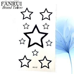 Tattoos Colored Drawing Stickers Lovely Black Moon Sky Stars Temporary Tattoo Cartoon Kids Girl Tatoo Hand Waterproof Ear Tattoo Stickers Men Body Arm Finger ArtL23