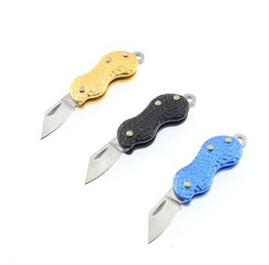 Creativo Mini Coltello Piegato Portatile Pieghevole Coltelli di Arachidi Portachiavi Tasca Strumento di sopravvivenza di Emergenza ciondolo multifunzionale Tiny Knife