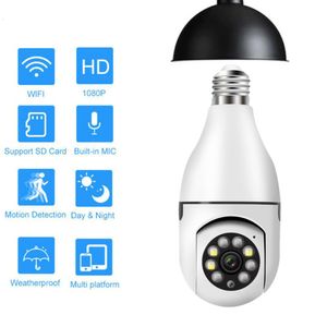 IP Cameras 360 Rotate Auto Tracking Panoramic Camera 1080P Full HD Wireless JXLCAM Wifi PTZ IP Cam Remote Viewing Security Bulb Interface 230427