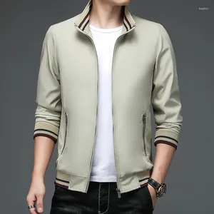 Men's Jackets JUMPSNOW 2023 Men Spring Jacket Coats Casual Solid Color Stand Collar Business Brand Windbreaker For