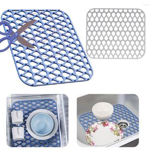 Table Mats 1Pc Kitchen Silicone Sink Mat For Bottom Of No-Slip Drain Grid Stainless Steel Bar Insulation