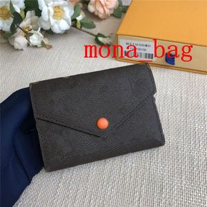 MONA Bags Designer Bags Plaid Pattern Women Women Wallet Pelhres de cartões curtos bolsas de moeda Mulheres mostram carteiras de embreagem exótica com Box273G