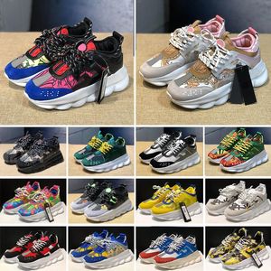 Topp Italien Fritidsskor reflekterande höjdreaktion sneakers Wild Jewels Kedja svart vit flerfärgad mocka röd blå gul lyx män kvinnor Sneakers