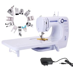 Artesanato Inne Sewing Machine Mini Manual Assistente portátil Twitting doméstico Power DC elétrico com pedal Night Light Double Needle