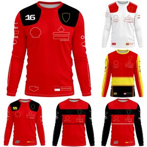 2023 Nuova F1 T-shirt a maniche lunghe Formula 1 Team Racing T-shirt Jersey Estate Sport estremi T-shirt da uomo Driver Fans T-shirt Race Tops