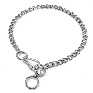 Dog Collars Stainless Steel P Chock Metal Chain Heavy Duty Chew Proof Necklace Collar Walking Training Pet Supplies For Large Dogs
