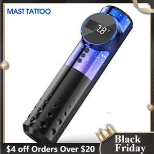 Tattoo Machine Mast Tattoo Wireless Battery Pen Machine Rotary Tattoo Pen LED Display Permanent Make Up Machine For Tattoo Artist 231128