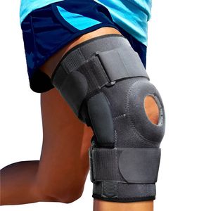 Dirsek Diz Pedleri 1 PCS Diz Brace Koruyucu Pedi Çift Metal Yan Sabitleyiciler Diz Desteği ACL MCL Meniscus Gözyaşı Artrit Tendon Ağrısı Makinesi 231127