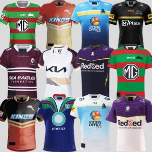 2024 Penrith Panthers Rugby Jerseys Gold Coast 23 24 Titans Dolphins Sea Eagles STORM Brisbane rabbit home away shirts Size S-5XL