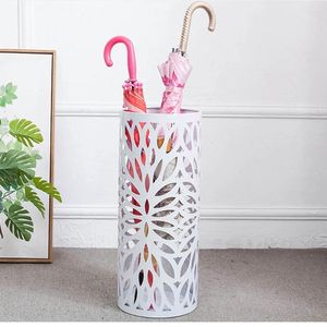 Umbrellas Hollow Umbrella Holder Anti-rust Metal Organizer Up To 8 Capacity For Home Office Restaurant(White) Stand Porch