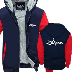 Herrtröjor Allover Zildjian Cymbals Drums Logo Tjock jacka roliga hoodie män bomull varm kappa sbz5275