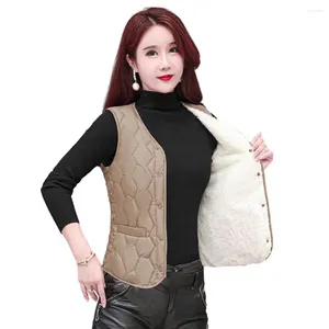 Women's Vests Stand-alone Outerwear Vest Stylish Plus Size V-neck Cotton Warm Slim Fit Sleeveless Waistcoat For Fall Men