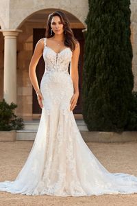 New Graceful Mermaid Lace Wedding Dresses A Line Formal Occasions Bridal Gowns 10