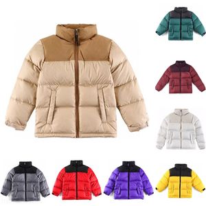 겨울 흰색 오리 어린이 어린이 다운 코트 NF 디자이너 재킷 네트 레드 라이브 브로드 캐스트 청소년 한국의 잘 생긴 따뜻한 따뜻한 스탠드 칼라 100-170