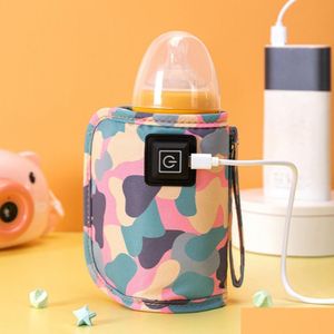 Flaskvärmarestersilisatorer# flaskvärmare sterilisatorer USB Milk Water Warmer Travel Salva Insated Bag Baby Nursing Heater Safe Kids DH0on