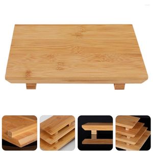 Geschirr-Sets Salatteller Kuchenblech Holz Sushi Boot Platte Servierplatten Schneideplatte Meeresfrüchte