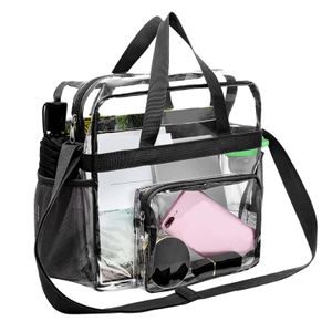 Pacote de molduras externas Bolsa transparente para o crossbody de plástico do estádio com tira ajustável bolsa mensageira à prova d'água ALIGUE A 230427