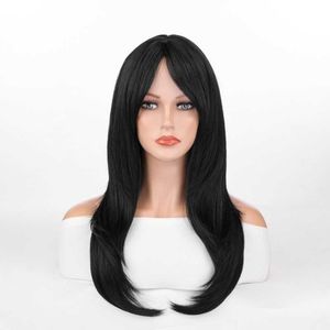 Synthetic Wigs Wig Figure Eight Bangs Gradient Color Long Curly Hair Cover for Women's Wigs Chemical Fiber High-temperature Silk Headband Cover