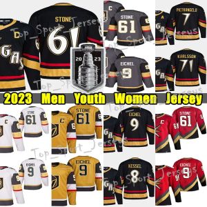 Vegas-Golden-Knights 2023 Stanley Final 61 Mark Stone Ters Retro Hokey Forması 9 Jack Eichel 8 Phil Kessel Alex Pietrangelo William