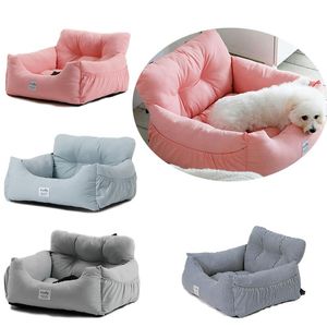 Cama para transporte de cães, assento de carro para viagem, assento de carro para cães pequenos e médios, banco dianteiro/traseiro, uso interno/de carro, para animais de estimação