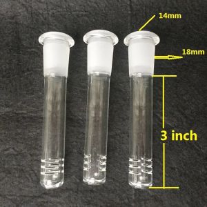 3 inch Top Quality 18.8mm Glass Downstem Diffuser/Reducer Smoking Accessory For Oil Rigs Glass Water Bongs with 6 Cuts LL