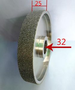 Slijpstenen slipande hjul diamant Flatformad kvarndiameter 6 tum 150mmx25x32mm för metallstenpolering 80/180/240/600/800/1000GRIT