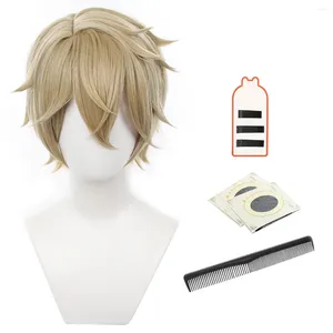 Party Supplies Holoun Honkai Star Rail Game Gepard Landau Cosplay Wig Rose Net Värmebeständig syntetisk fiber Justerbar storlek Halloween