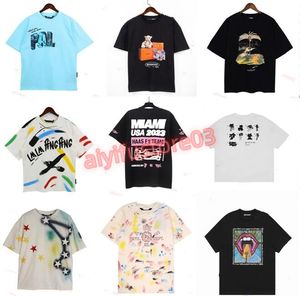 2024Summer Pa Men Womens Palm T-shirts Mans Stylist Tee Guillotine Bear Palms Tryckt Kort ärm trunkerade björnar Vinklar TEES ANGEL T-shirt