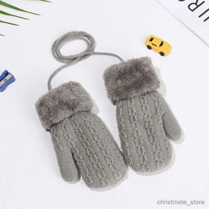 Çocuk Mittens 1-4y Bebek Erkek Kız Kızlar Kış Örtü Eldivenleri Sıcak Halat Tam Parmak Kalın Eldiven Eldivenleri Çocuklar İçin Toddler Çocuk Aksesuarları R231128