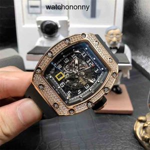 Designer Ri mlies Luxury watchs Leisure Mens Business Mechanical Watch Rm030 Fully Automatic Full Diamond Tape Fashion Swiss Movement High quality