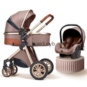 Kinderwagen# Luxus Baby Kinderwagen 3 in 1 neue tragbare Kutschenklappbassinet kostenlos ShippingVaiduryb Q240429