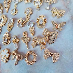 Nail Art Decorations 10pcs Luxury Bow Star Heart Ballerina Girl Nail Art Parts Zircon Crystal Manicure Nails Accesorios Supplies Decorations Charms 231127