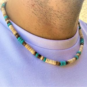 Colares com pingente colar de contas masculino colar africano colar de surfista colar masculino 231127